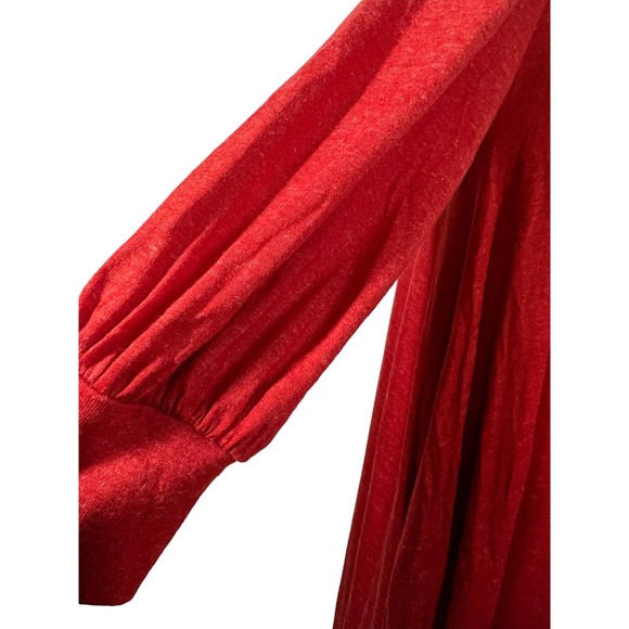 VTG Jersey Modeller SWEDEN Heathered Orange Mock Neck Swing Tent Dress - Picture 9 of 12